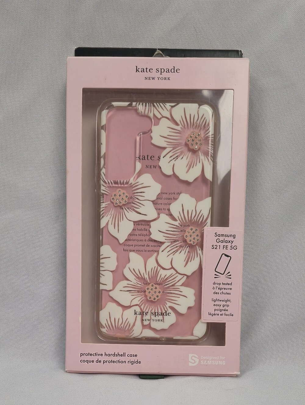 Kate Spade Pink Floral Hardshell Case for Samsung Galaxy S21 FE 5G